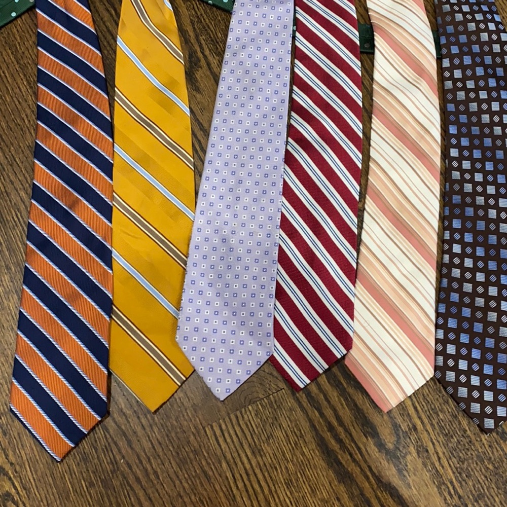 Men’s dress ties - set of 10 - mixed colors